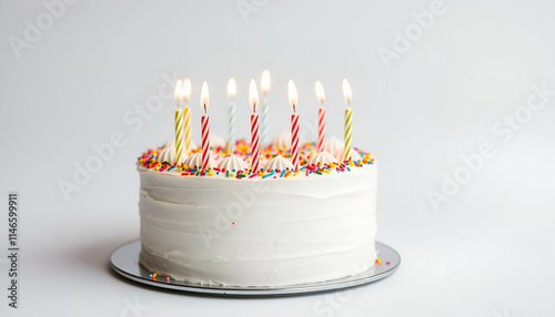 birthday cake with candles