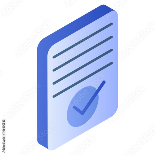 Modern design icon of verified file