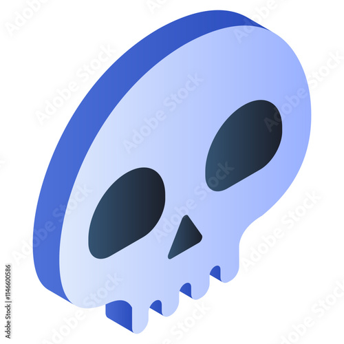 A creative design icon of skull