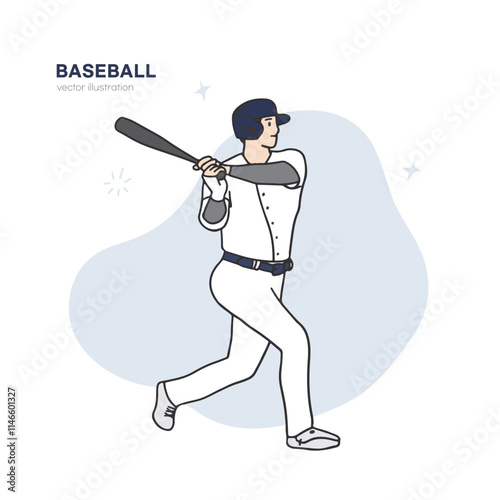 An illustration of a baseball player throwing a baseball.