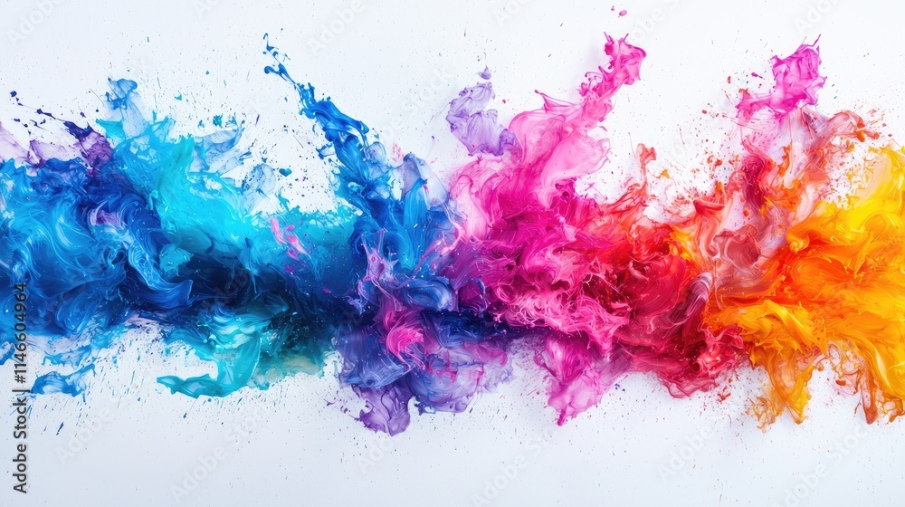 Fototapeta premium Abstract colorful paint splash background.