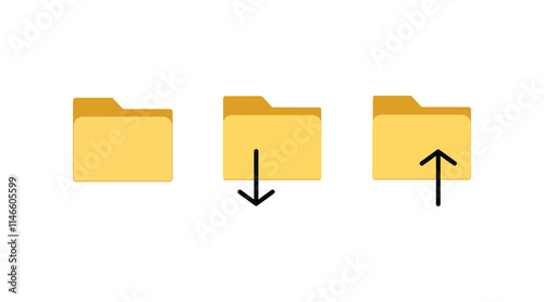 Upload icon symbol swipe up icon button. Uploading file icon button, send, export icons. Folder icons set. Vector. download folder icon.
