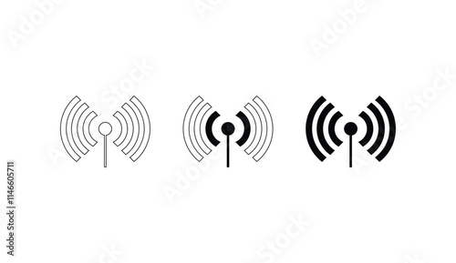 Wi-Fi signal icon set. Signal icon set. Hotspot/wi-fi signal connection sign. Hotspot Icon.