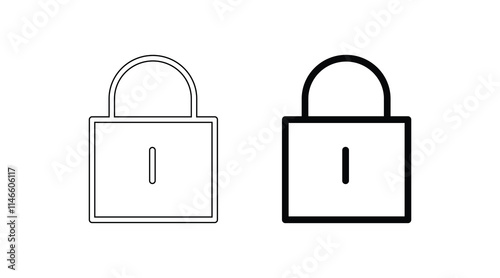 padlock with check mark icon set. protection success icon symbol sign collections, vector illustration. Lock vector design in modern style, creative icon of padlock