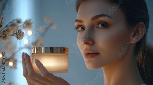 luxurious skincare night cream for radiant skin photo