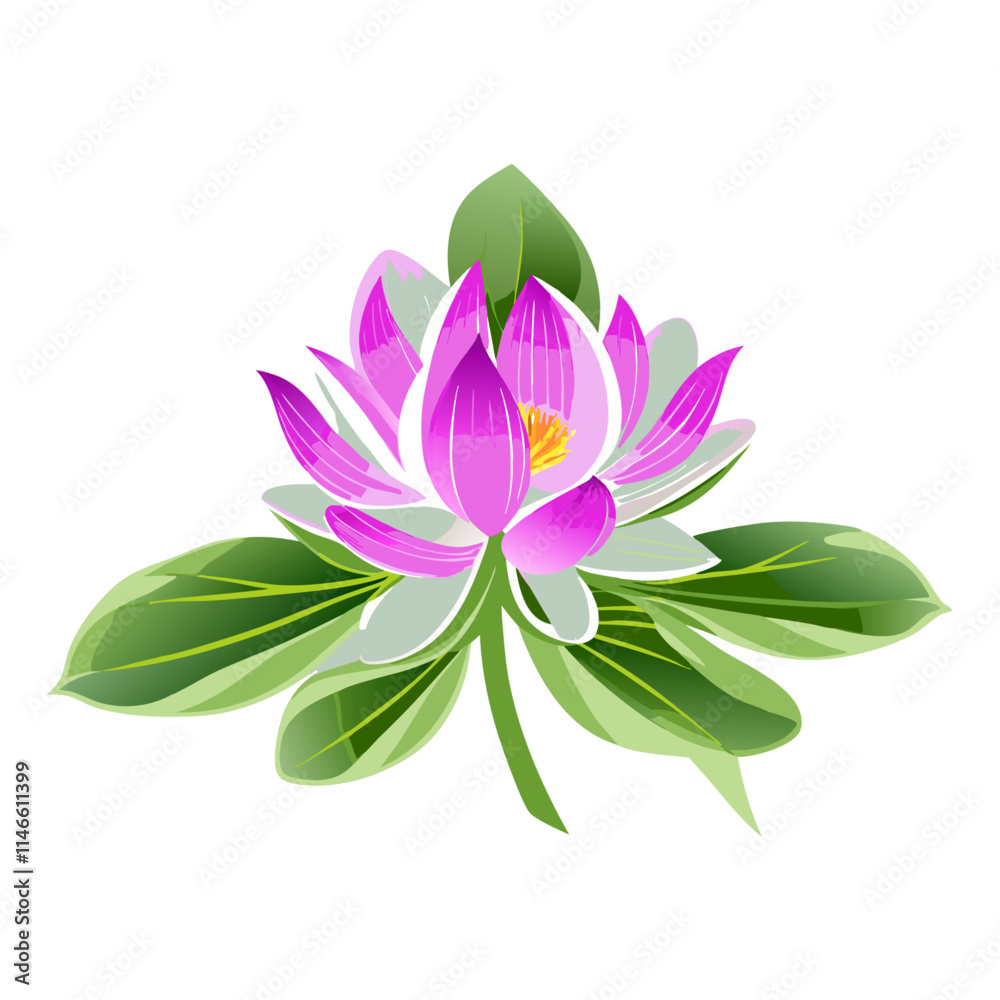 Fototapeta premium pink lotus flower isolated
