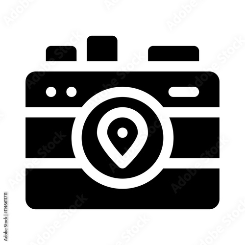 Tourist glyph icon