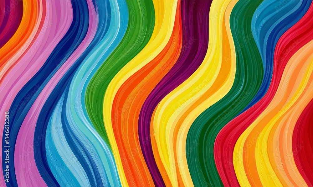 Vibrant rainbow curves, flowing abstract design. Vibrant rainbow curves, flowing abstract design.