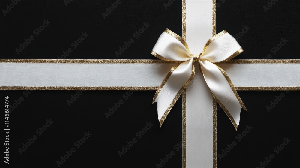 Bow tie ribbon for holiday shopping season gift wrapping. Bow tie ribbon for holiday shopping season gift wrapping.