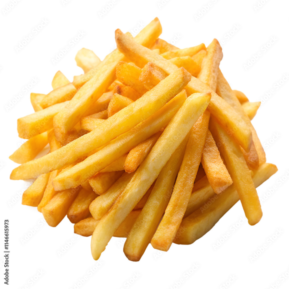 French fries isolated on transparent background French fries isolated on transparent background
