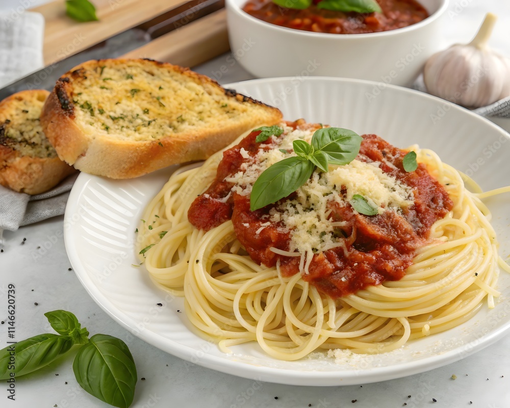 spaghetti Classic Italian Pasta with Tomato Sauce and Basil spaghetti Classic Italian Pasta with Tomato Sauce and Basil