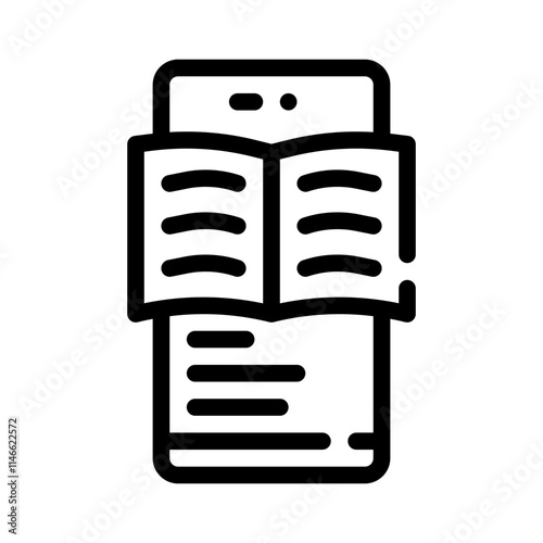 e reader line icon