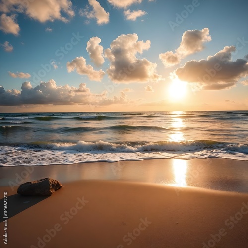 sunset on the beach