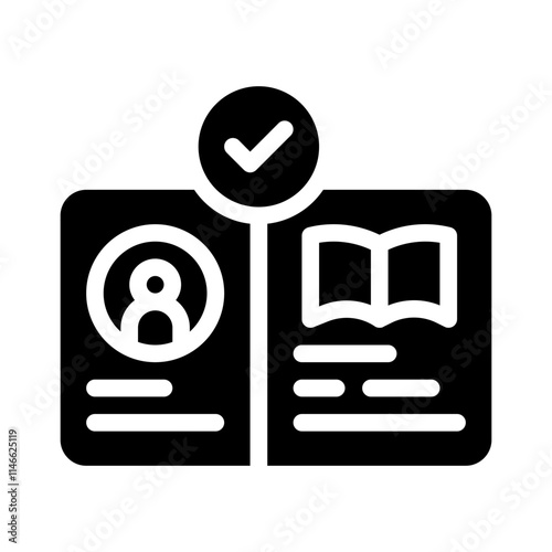 library card glyph icon