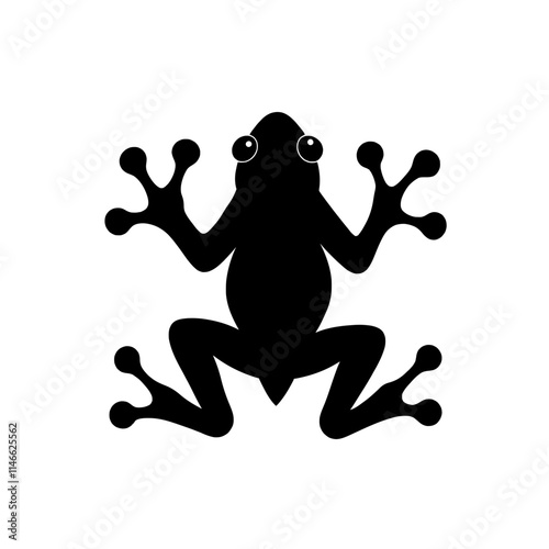 Black Frog Hieroglyph Silhouette