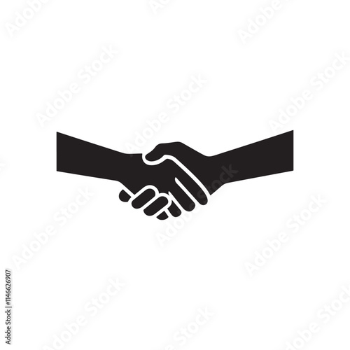 Simple Vector Illustration of Handshake Agreement