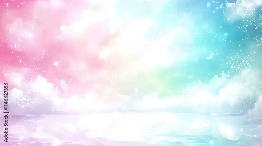 Pastel Sky Dreamland Serene Cloudscape Reflection Pastel Sky Dreamland Serene Cloudscape Reflection