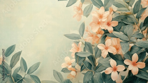peach blossom floral background