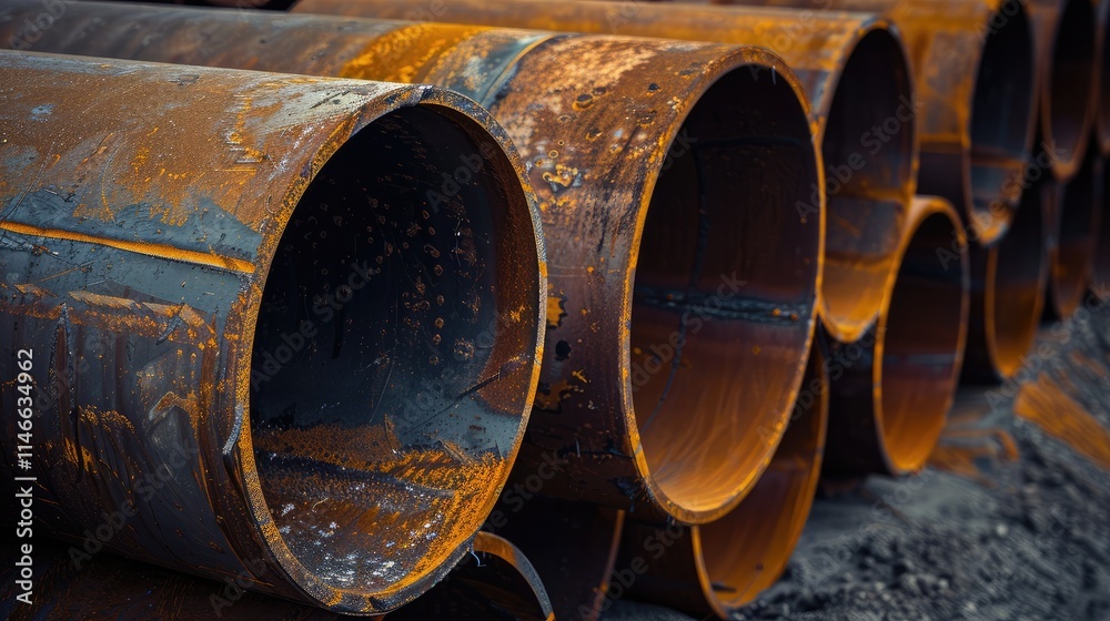 Weathered Rusty Industrial Pipes Weathered Rusty Industrial Pipes