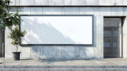 Blank Billboard Mockup on Modern Building Exterior