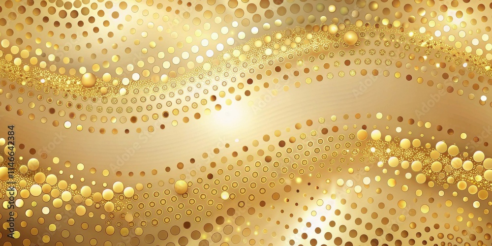 Abstract Golden Background with Shimmering Circles and Glitter Abstract Golden Background with Shimmering Circles and Glitter