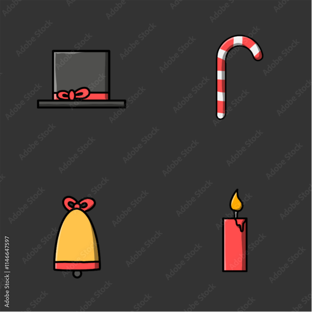 Vector Christmas attributes.EPS Vector Christmas attributes.EPS