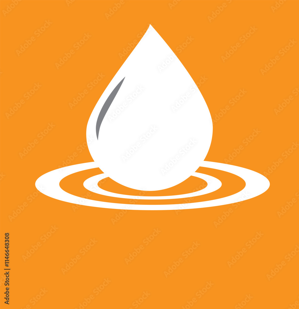 Fototapeta premium Waterdrop vector icon set. Rain drip liquid logo. Droplet sign. Tear and oil isolated symbol. Simple blue splash mark.