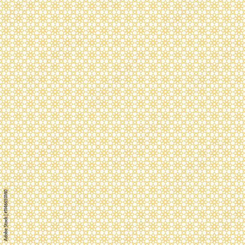 Golden islamic seamless pattern. Vector illustration arabic ornament for background, wallpaper and backdrop pattern.