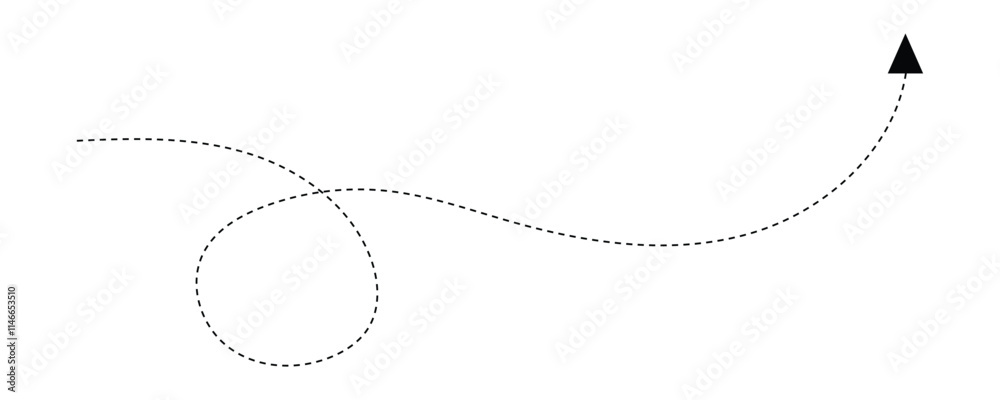 Abstract dotted line direction Abstract dotted line direction