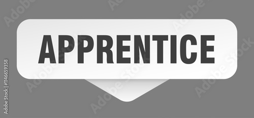 APPRENTICE banner, button, sign on transparent background