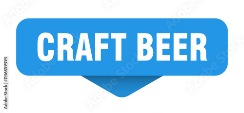 CRAFT BEER banner, button, sign on transparent background