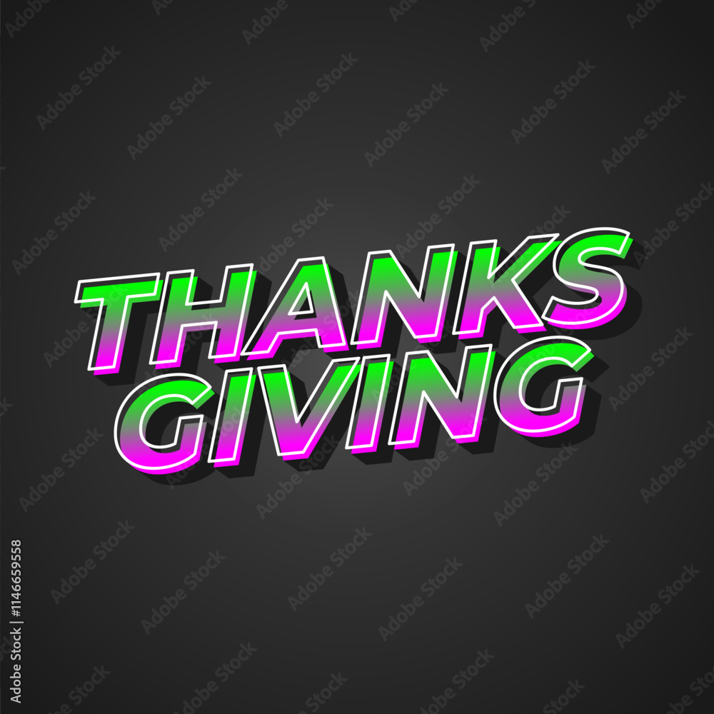 Obraz premium Thanksgiving text effect for social media ads