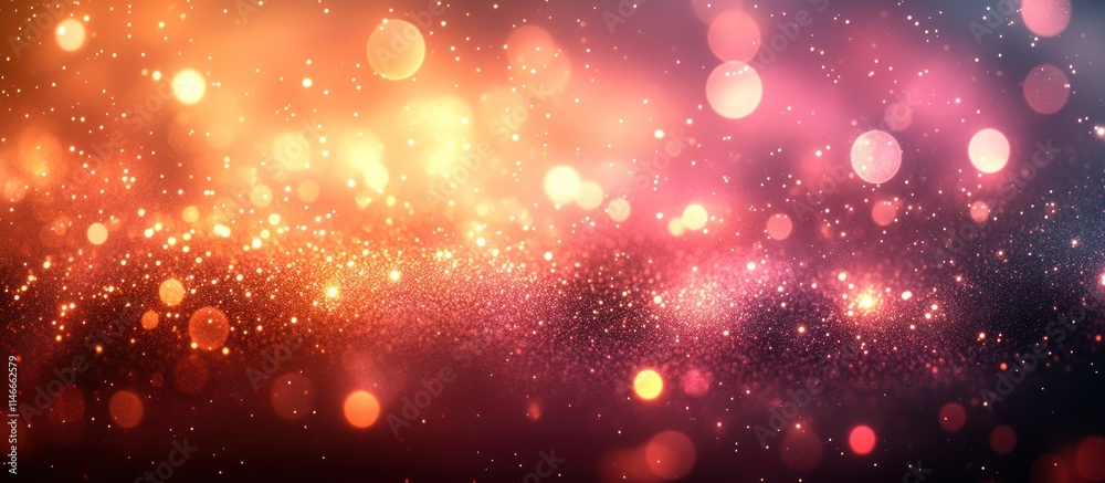 Abstract bokeh background with warm and cool tones, featuring glowing lights and sparkles. Abstract bokeh background with warm and cool tones, featuring glowing lights and sparkles.