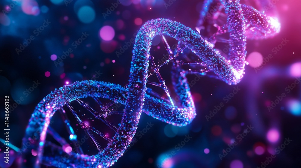 Miniature Tiny geneticists researching DNA on a tablet. Miniature Tiny geneticists researching DNA on a tablet.