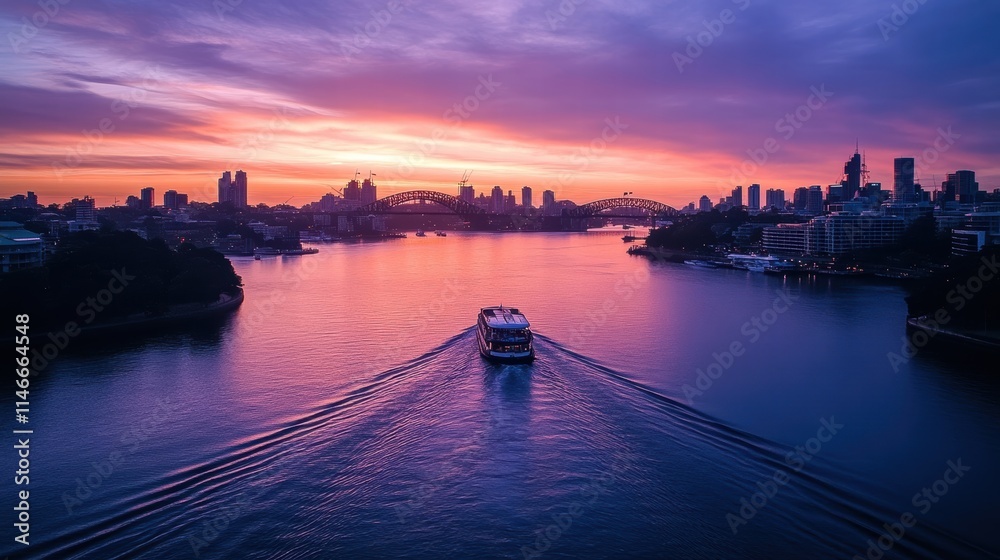 Fototapeta premium sydney harbour sunset cruise