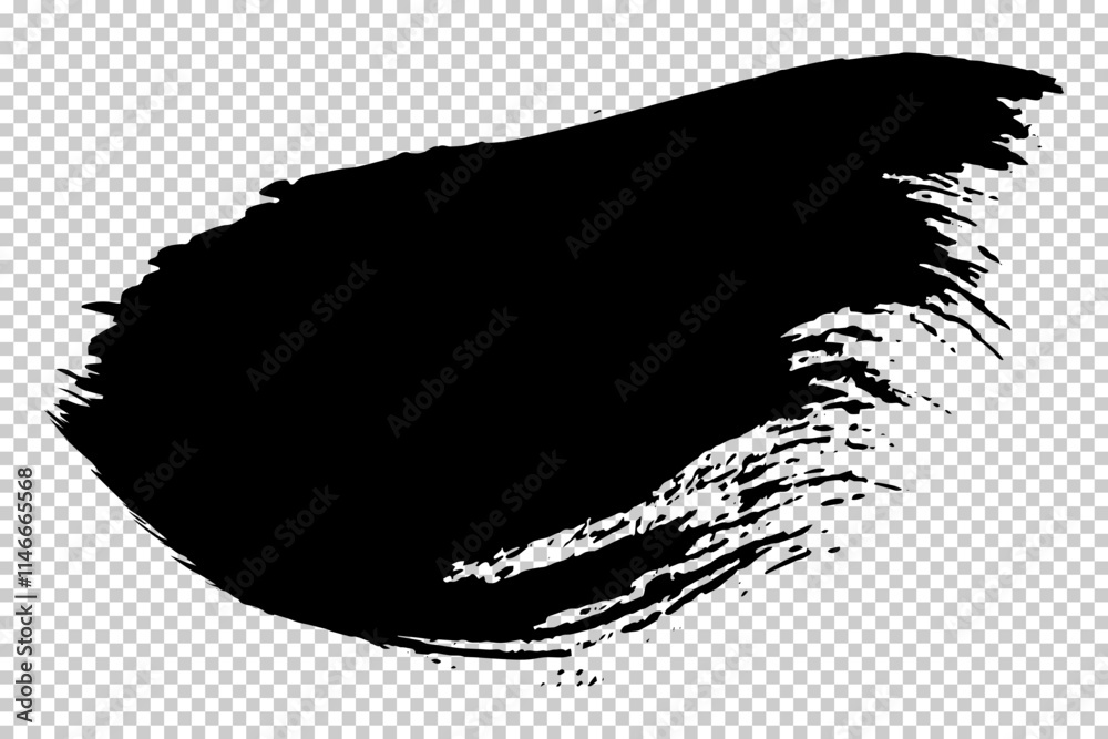 Abstract Black Brush Stroke Isolated on Transparent Background, Perfect for Creative Design Projects Abstract Black Brush Stroke Isolated on Transparent Background, Perfect for Creative Design Projects