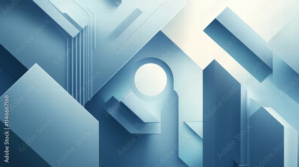 Fototapeta premium abstract blue geometric shapes background