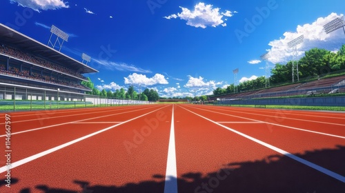 Wallpaper Mural running track stadium sunny day Torontodigital.ca
