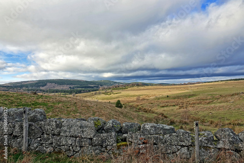 Randonnée automnale en Lozère en France aux alentours du Malzieu-Forain photo