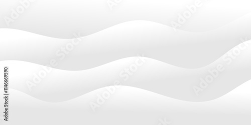 Abstract minimalistic white paper wave curve lines banner background design.