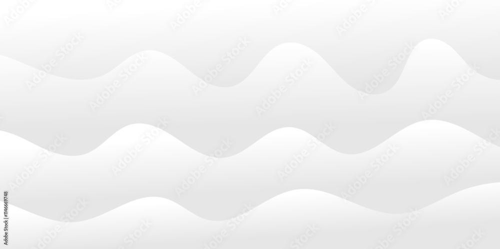 Abstract minimalistic white paper wave curve lines banner background design.
Abstract minimalistic white paper wave curve lines banner background design.