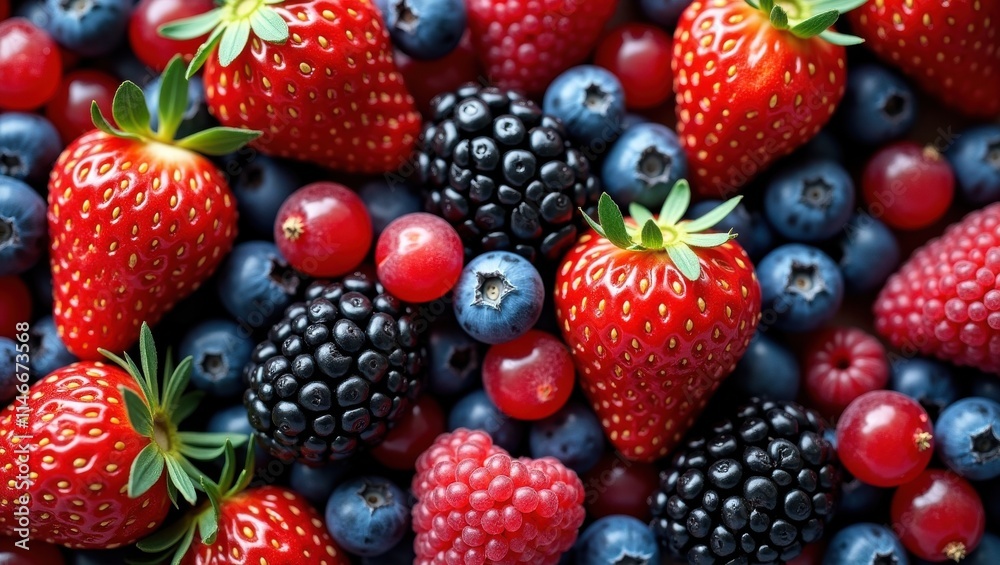 Fototapeta premium Fresh Colorful Berries Assortment