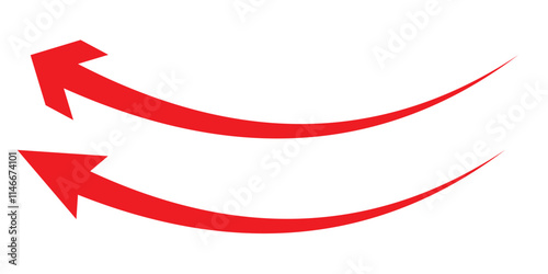 Curved arrow icon vector. Arrow pointer icon sign symbol in trendy flat style. Arrow vector icon illustration isolated on white and black background.