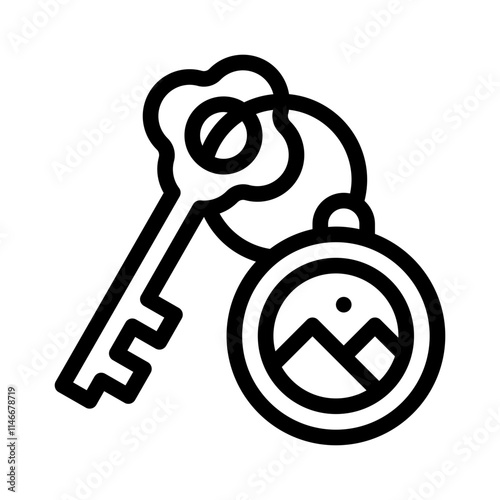 key ring line icon