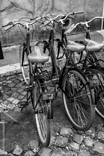 Bikes in a street of Rome