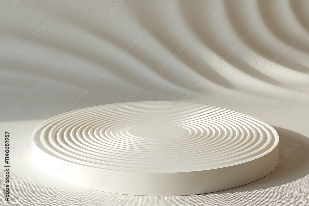 Abstract White Circle Platform Design Abstract White Circle Platform Design