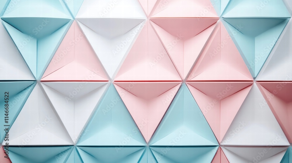Obraz premium pastel triangle geometric pattern background
