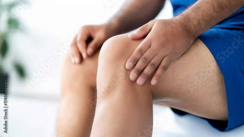 Wallpaper Mural Examining Knee Pain Symptoms in Professional Footage Torontodigital.ca