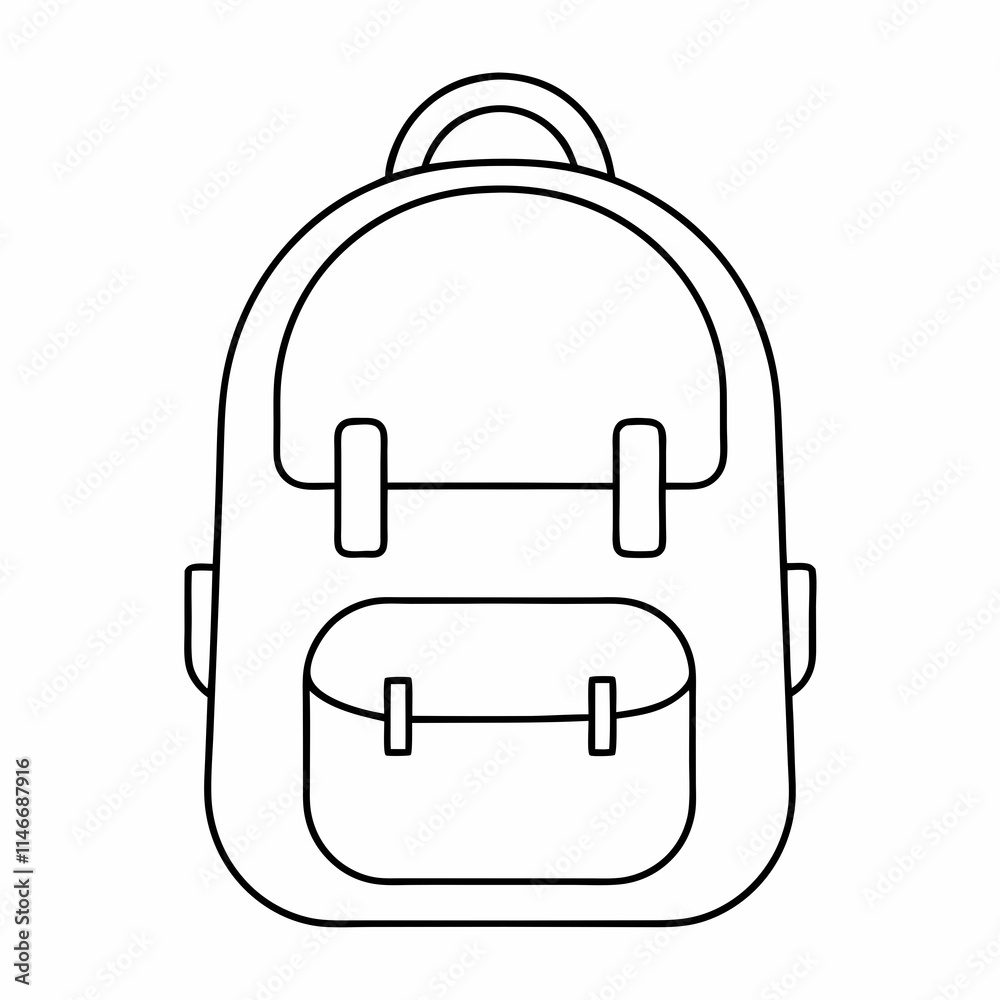Clean Travel Bag Icon for School Projects. Clean Travel Bag Icon for School Projects.