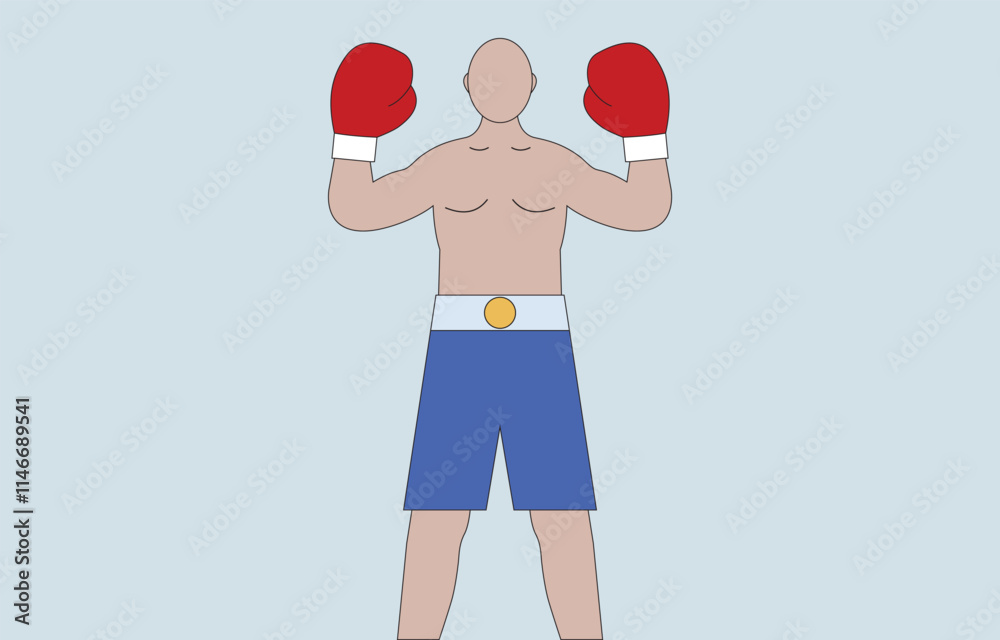 a boxer cartoon vector art on a white background a boxer cartoon vector art on a white background